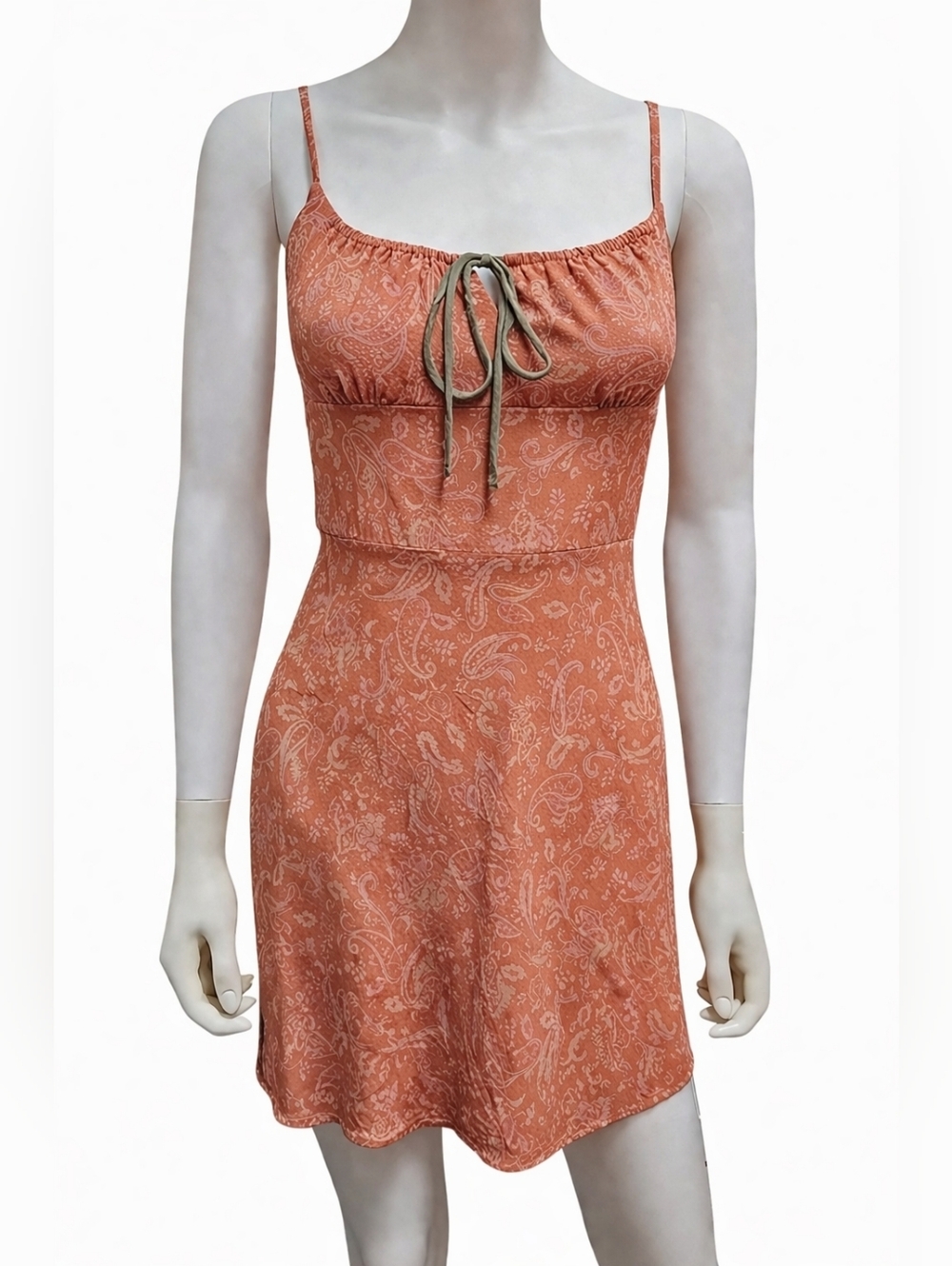 REALISATION PAR | Ines 100% Silk Paisly Print Mini Dress in Size Small